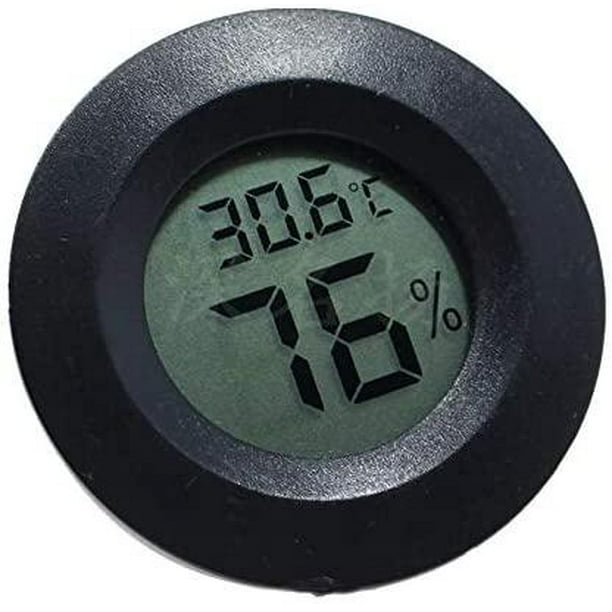 De daadwerkelijke bedrag Leegte Kreigaven Ronde digitale thermometer, lcd-display, hygrometer,  temperatuurmeter, tester voor dieren Black - Walmart.com