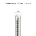 thumbnail image 2 of Uxcell Fully Threaded Rod M16 x 300mm 2mm Thread Pitch 304 Stainless Steel Right Hand Threaded Rods Bar Studs, 2 of 6