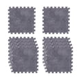 thumbnail image 4 of 10 piezas de alfombras cuadradas de rompecabezas, baldosas suaves para decoración de salón y hogar gris claro, 4 of 8