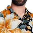 thumbnail image 5 of Tangerine Men's Short Sleeve Beach Shirts Poplin Spread Collar Tops Casual Printed Button Down Summer Unisex, 5 of 6