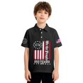 thumbnail image 5 of CCRFTGI Polo Shirts for Kids Girls Size 10-12 Patriotic Shirt We The People Polo Shirts School Uniform Athletic Sport Print Lapel Button Collared Polo Summer Tops Black 12-13 Years, 5 of 7