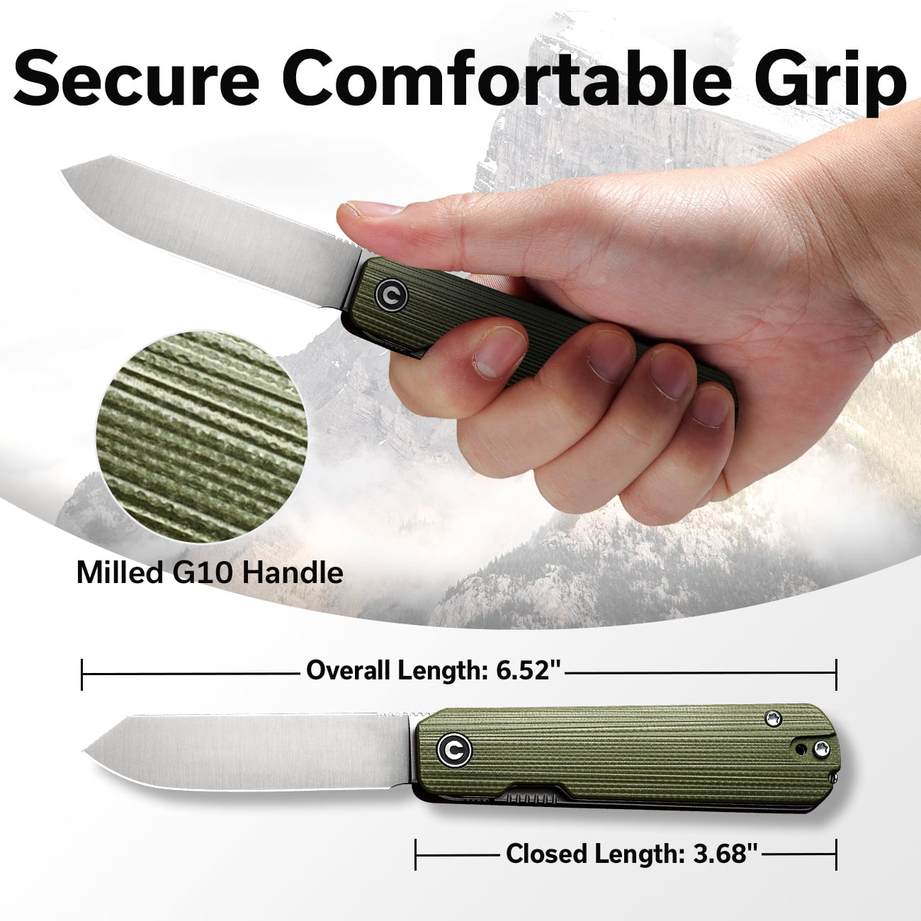 CIVIVI Pocket Folding Knife Sendy 2.83" Nitro-V Blade C21004B-1
