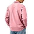 thumbnail image 3 of CCRFTGI Mens Polo Shirts Long Sleeve Casual Solid Stylish Designed Collared Golf Polo Shirts for Men Watermelon Red XL, 3 of 6