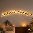 thumbnail image 5 of 12 Pack Wooden Reindeer Wall Lights, 7 In Warm LED Backlit Christmas Wall Decor for Living Room, Bedroom and Holiday Home Display, 5 of 7