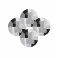 thumbnail image 7 of 15 Inch Round Placemats Set of 4, Black Grey Non Slip Heat Insulation PP Table Mats, Abstract Geometric Color Block Oil Painting Washable Place Mats for Kitchen Dining Party Table Decor, 7 of 7