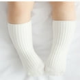 thumbnail image 3 of Boy Girl Knit Ribbed Socks Solid Color Letter Ankle Length Breathable Socks, 3 of 5