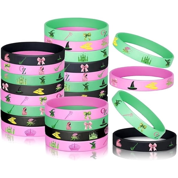20 Pcs Witch Party Favors Supplies Witch Themed Bracelets Witch Themed Silicone Wristbands Witch Party Bracelets for Witch Birthday Party Favor Bag Box Stuff