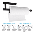 thumbnail image 4 of Portarrollos Papel Adhesivo Debajo Del Gabinete Para Cocina, Color Negro, 4 of 5