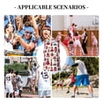 thumbnail image 6 of Naloa Rocket Pattern Basketball Jersey Reversible Men's Mesh Athletic Sports Shirts Training Practice S-4XLXX-Large, 6 of 6
