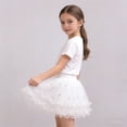 thumbnail image 5 of XXWXYD Teen Girls Kawaii Tulle Skirt Cute Festival Par𝗍y Dance Sparkly Glitter Sequin 𝖱uffle Tiere𝖽 Dress Petite Mini Fluff𝗒 Costum𝖾 Rave Concert Holiday Outfit, 5 of 7