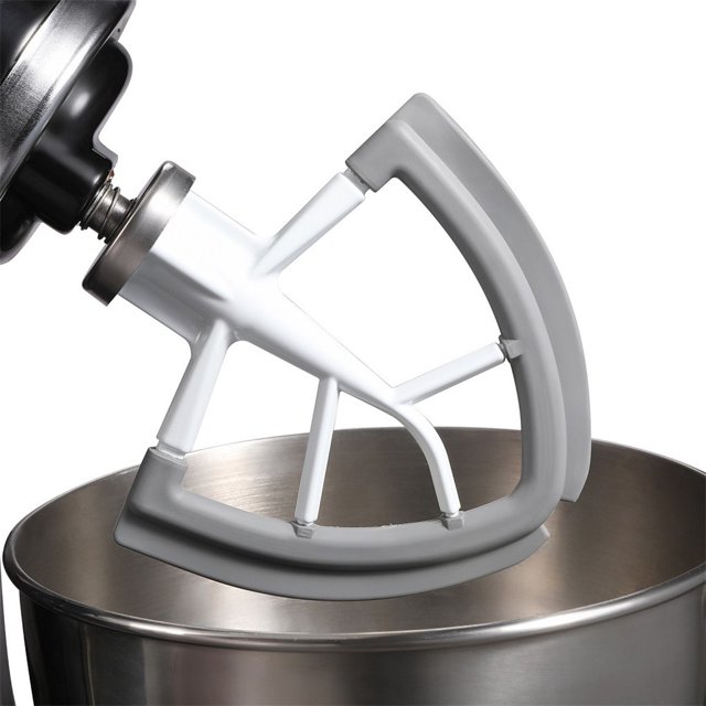 Tilt-Head Flat Beater Silicone Mixer Paddle Home Kitchen Mixing Silicone Mixer Paddle; Home Attachment Replacement for Kitchenaid 4.5-5QT