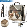 thumbnail image 3 of Water-Resistant 3-Ring Binder Organizer with Multiple Pockets Zipper Binder Bag for Office Chicken and Rooster, 3 of 8