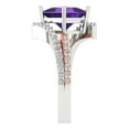 thumbnail image 3 of Clara Pucci 14K White/Rose Gold 2.31ct Amethyst Solitaire with Accents Ring, 3 of 8