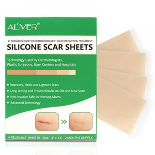 Silicone Scar Removal Sheets, Silicone Scar Sheets (2 Month Supply) - for  Scars Caused by C-Section, Surgery, Burn, Keloid, Acne, and more, Soft  Adhesive Fabric Strips, 5.7 x 1.57 4 Reusable Sheets 