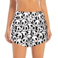 thumbnail image 2 of Picia Cute Panda Pattern Women's 2 in 1 Athletic Running Shorts High Waisted Workout Casual Gym Sweat Shorts with Comfy Liner Zipper Pockets-Large, 2 of 9