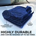 thumbnail image 2 of Toalla de secado para coche WEST BROS, grande, 1300 g/m², microfibra, azul marino, 2 of 6