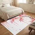 thumbnail image 4 of Area Rugs 4'x6'. Spring Floral Carpet Runner Indoor Outdoor Rugs Home Decor Aesthetic, Watercolor Weeping Cherry Blossom Branches Non Slip Mats Washable Accent Rug for Living Room Bedroom, 4 of 8