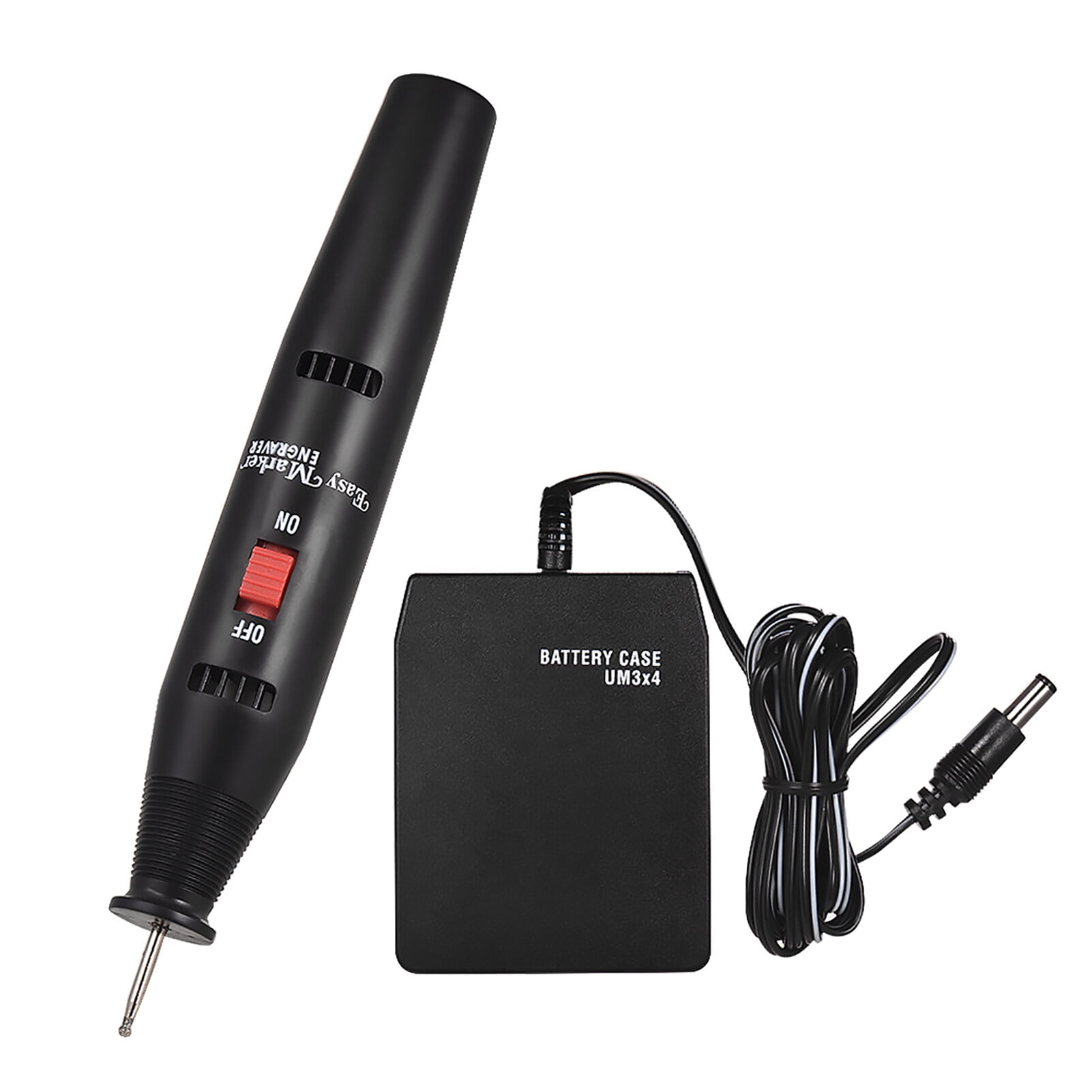 Portable Precision Electric Engraving Pen Engraver DIY Carve Graver Machine Tools Battery Powered with Strong Diamond Tip Bit for Jewellery Metal Plastic Glass Ceramic Stone Engraving Educational