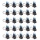 thumbnail image 1 of 25Pcs Squares Button Switch ABS Brass 8 Pin Self Locking Switches with Light 16mm 12VYellow, 1 of 5