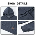 thumbnail image 4 of QPNGRP Men's Pullover Hoodies Plaid Long Sleeve Drawstring Casual Hooded Sweatshirts with Kanga Pockets Gray S, 4 of 6