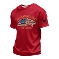 thumbnail image 3 of Zimjoy Men's 4th of July Patriotic T-Shirt 1776-2026 American Flag Print Short Sleeve Crew Neck Tee with USA 2026 Sleeve for Independence Day 250th Anniversary Red 4XL, 3 of 5