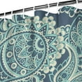 thumbnail image 4 of Chic Bohemian Shower Curtain 36x72 Inches, Quick-Dry Polyester with Plastic Hooks, Paisley Floral Retro Design for Elegant Bathrooms, 4 of 5