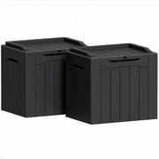 31 Gallon Deck Box for Outside, All Weather Outdoor Storage Boxes for Patio Furniture Set, Package Delivery Box,Garden Tools, Black