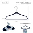 thumbnail image 3 of Paquete de 25 Perchas de Terciopelo para Nios, Antideslizantes, Ahorro de Espacio, Ropa para Nios, Camisas, Pantalones, Vestidos, Guardera, Almacenamiento y Organizacin, 3 of 7