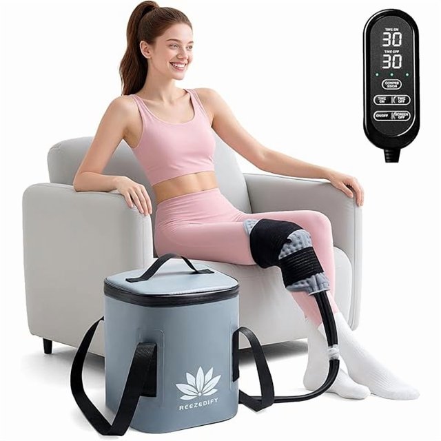 wonima44 Ice Machine for Knee Shoulder Hip After Surgery w/Compression, Cold Therapy Machine for Knee Replacement, Cryotherapy for Post Surgery Recovery, Ice Therapy Pack Wrap for Injuries