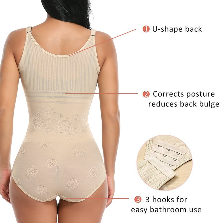 Tummy Control Shapewear Bodysuit for Women Open Bust Body Shaper Waist  Trainer Bodysuit Body Briefer 