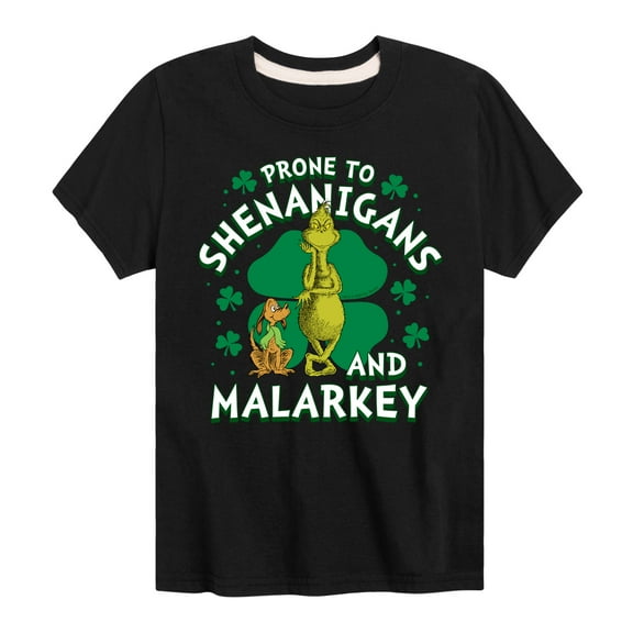 The Grinch - Prone To Shenanigans Malarkey - Toddler And Youth Short Sleeve Graphic T-Shirt