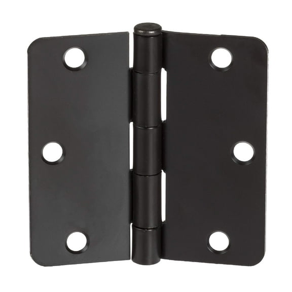 Ilyapa 18 Pack Oil Rubbed Bronze Door Hinges - 3.5 x 3.5 Inch Interior Hinges for Doors, Bronze, with 1/4" Radius Corners, Heavy Duty