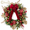 Red Gold Wreath, variant on Valery Madelyn 6 ft Pre-Lit Christmas Garland Red Gold Lighted Garland with Bow & Ornament Perfect for Wedding Valentine's Day Party Table Decoration