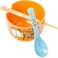 thumbnail image 3 of Silver Buffalo Garfield Hungry Junk Food Ceramic Ramen Noodle Rice Bowl with Chopsticks and Spoon, Microwave Safe, 20 Ounces, 3 of 8