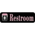 thumbnail image 2 of 10in x 3in Pink Women's Restroom Sticker, 2 of 2
