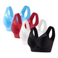 thumbnail image 2 of 4 Pack Women's Nursing Bra Wirefree Seamless Breastfeeding Bra Maternity Sleeping Underwear Without Underwire Pullover Soft Breathable Comfort for Postpartum | TruBelle,Black 3XL, 2 of 3
