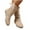 Beige, variant on Womens Ankle Boots Flat Heel Wrap Around Fashion Winter Boots Comfortable Slip on Casual Shoes for Daily Wear Outdoor Dating Black
