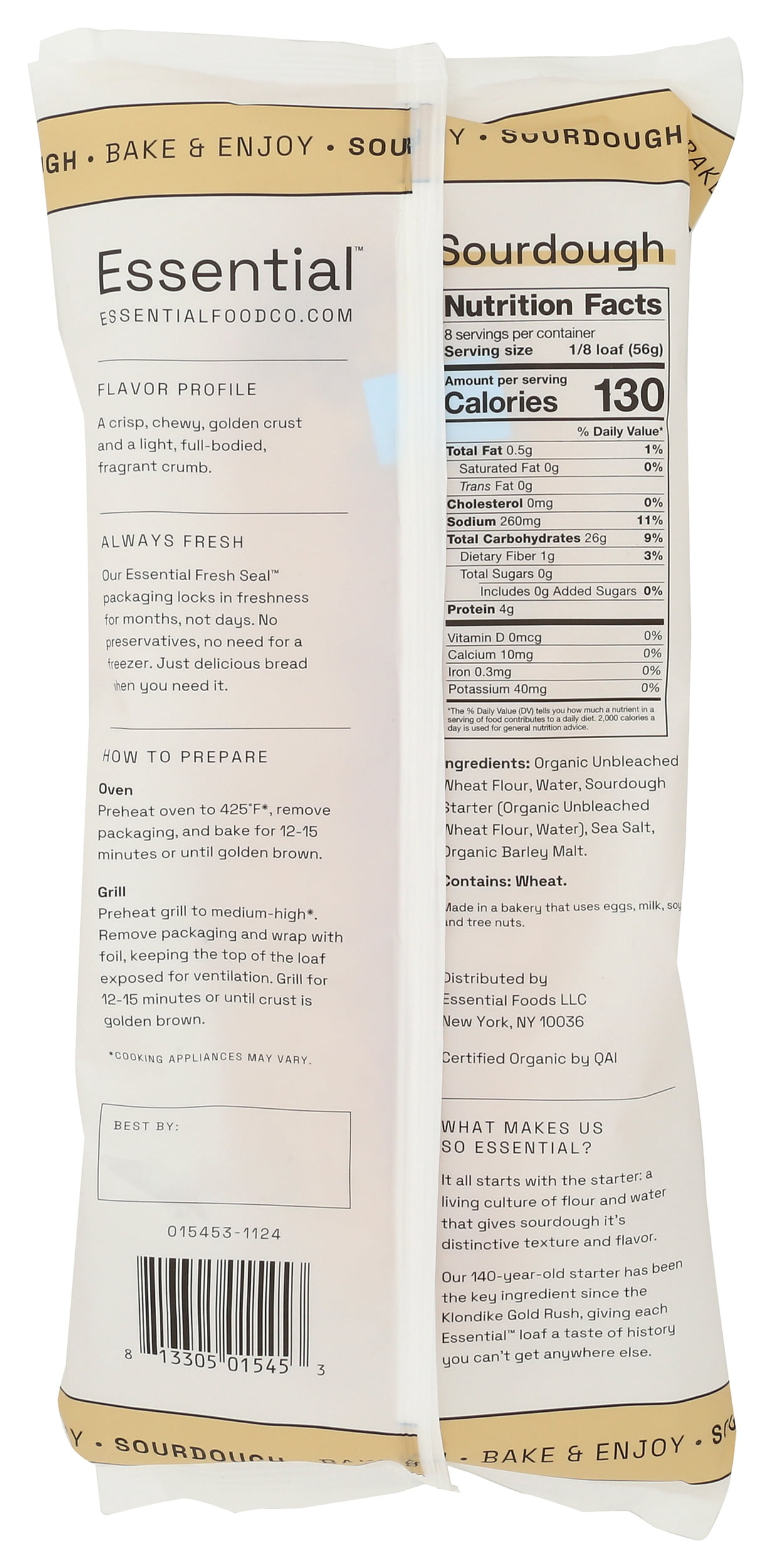 Pack of 16, The Essential Baking Comp Sourdough Bread, 16 oz