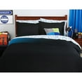your zone reversible comforter cover & sham set, halftone/rich black