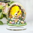 thumbnail image 6 of HmNPlay Easter Bunny Egg 3D Acrylic Desktop Ornament - Kids Safe Home Decor with Non Slip Base, Spring Tabletop Display for Gift Basket & Holiday Decorating (Ready to Gift)​, 6 of 9