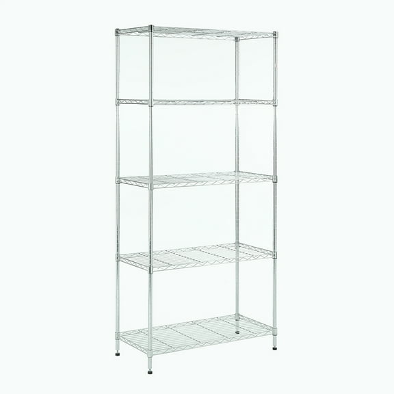 5 tier chrome shelving 15.7x33.5x71.4in