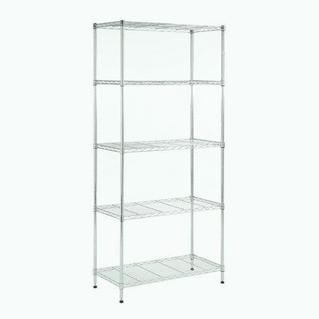 

5 tier chrome shelving 15.7x33.5x71.4in
