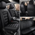 thumbnail image 2 of 2024 for VOLKSWAGEN TIGUAN Seat Cover, Black Car Seat Covers, Faux Leather 5 Seats Full Set With Lumbar Support Suitable for All Seasons, Pet Car Seat Covers, 2 of 7