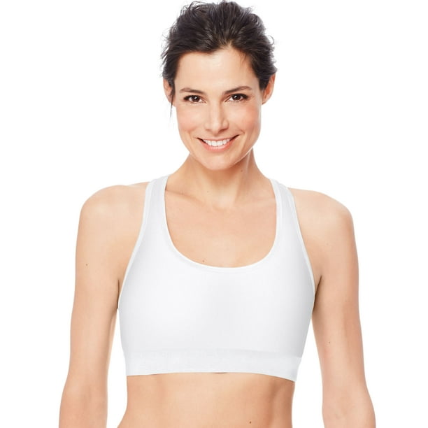 Hanes womens Compression Racerback Sports Bra, Black, X-Small US at   Women's Clothing store