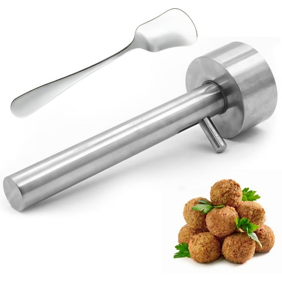 Cuillère pour Falafels et Boulettes, Moule à Boulettes en Acier Inoxydable avec Cuillère à Crème, Outil Ballerine Non Collant, Simple Cuillère et Goutte, Facile à Nettoyer