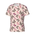 thumbnail image 3 of Rocae Beautiful Butterflies and Hearts for Men's Moisture-Wicking Crew Tee - T-Shirt for Sports, Outdoor Activities, and Casual WearX-Large, 3 of 9