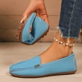 thumbnail image 5 of Miluxas Women's Flats Shoes Ballet Flats Fashion Round Toe Comfortable Flats Dressy Slip on Loafers for Women Sky Blue 9.5(43), 5 of 9