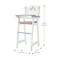 thumbnail image 3 of Olivia's Little World Wooden Baby Doll High Chair, White, 3 of 11