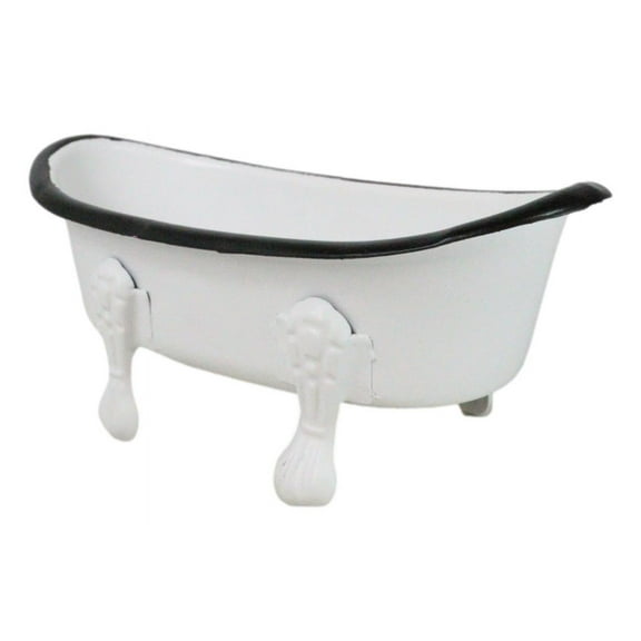 Western Country Rustic Metal Freestanding Small Bathtub Replica Decor 5.75"L