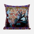 thumbnail image 4 of Amrita Sen Designs  26 x 26 in. Tree Oil Duo Broadcloth Indoor & Outdoor Zippered Pillow - Cream, Blue & Brown, 4 of 4